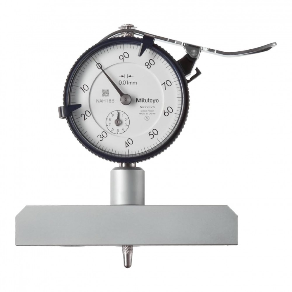 ไดอัลเกจวัดลึก ขนาด 0 200มิล ฐานกว้าง 100 มิล MITUTOYO Dial Depth Gage Range 0 200 mm  Base Wide 100mm  No 7220A 7220A