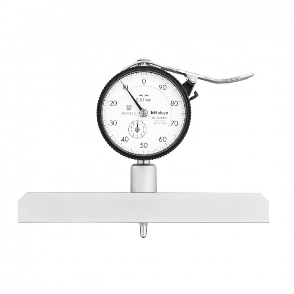 ไดอัลเกจวัดลึก ขนาด 0 200มิล ฐานกว้าง 150 มิล MITUTOYO Dial Depth Gage Range 0 200 mm  Base Wide 150mm  No 7221A 7221A