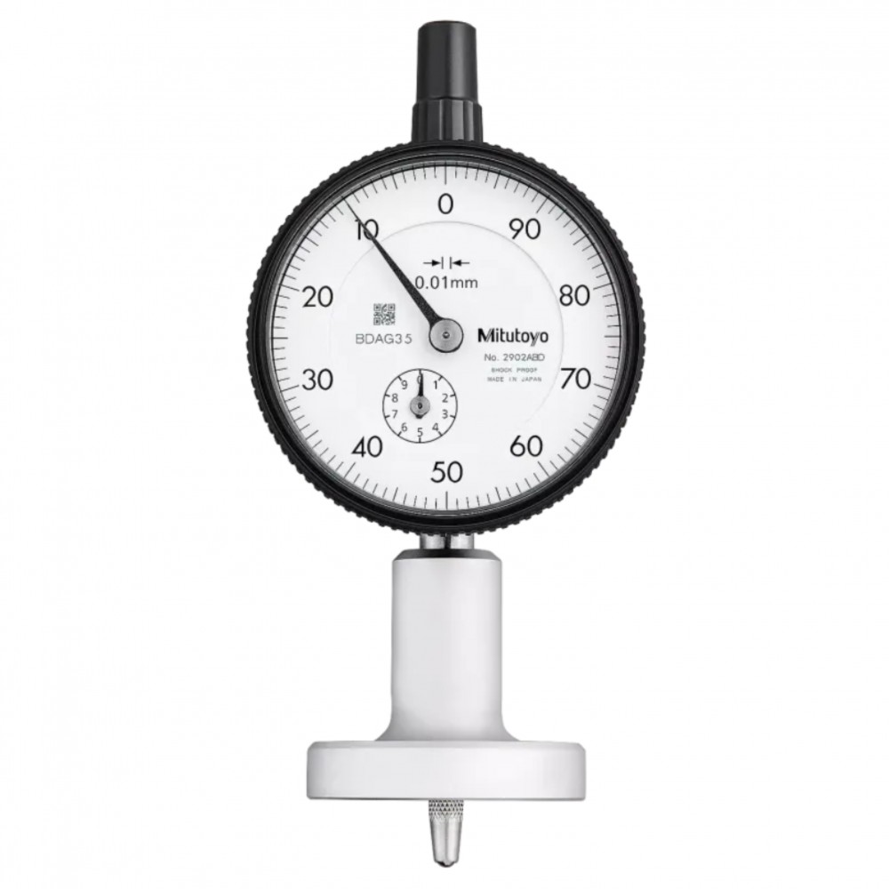 ไดอัลเกจวัดลึก ขนาด 0 10มิล ฐานแบบกลม 40 มิล MITUTOYO Dial Depth Gage Range 0 10 mm  Round Base 40mm  No 7224A 7224A