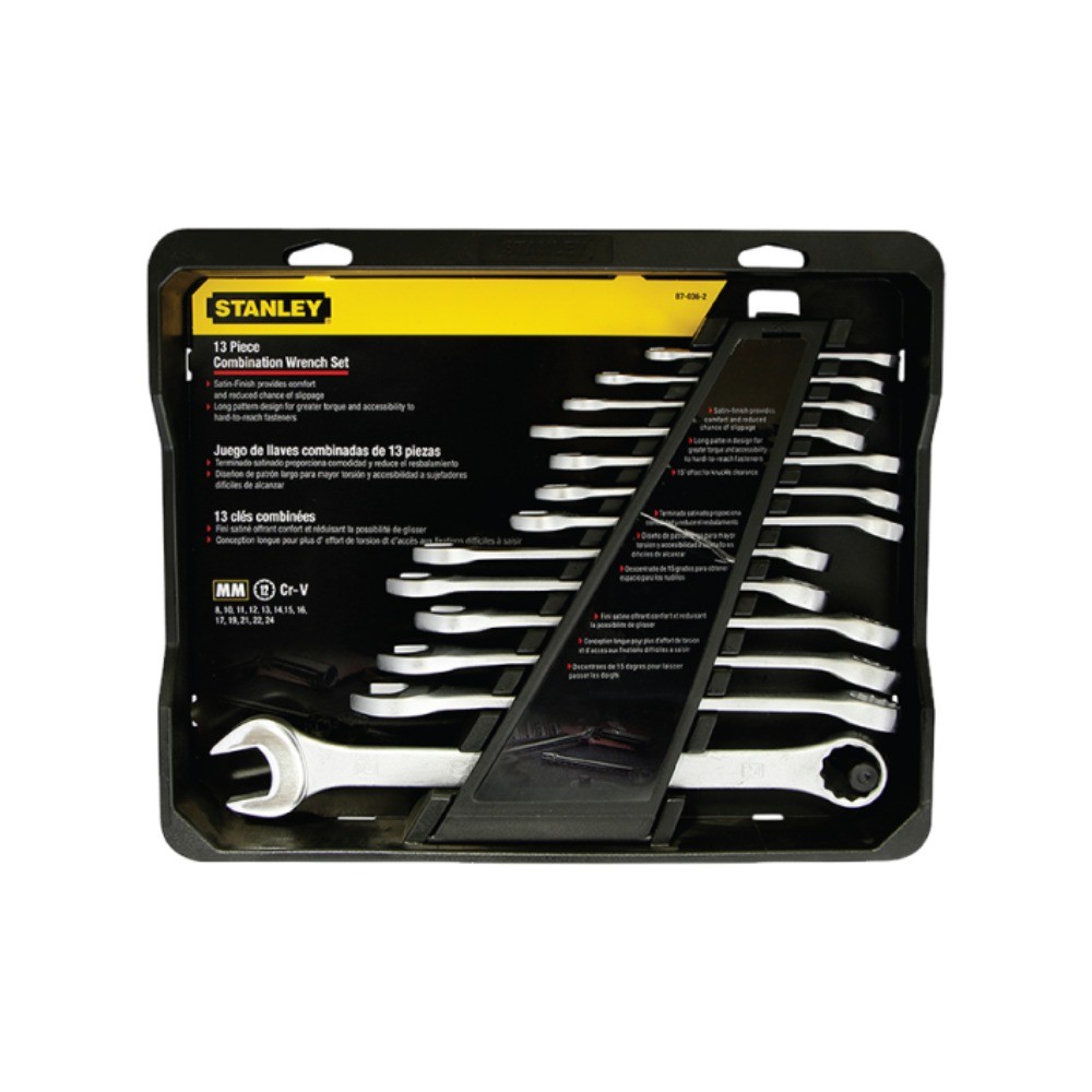 ประแจแหวนปากตายข้าง STANLEY 87 036 2  13 ชิ้น 