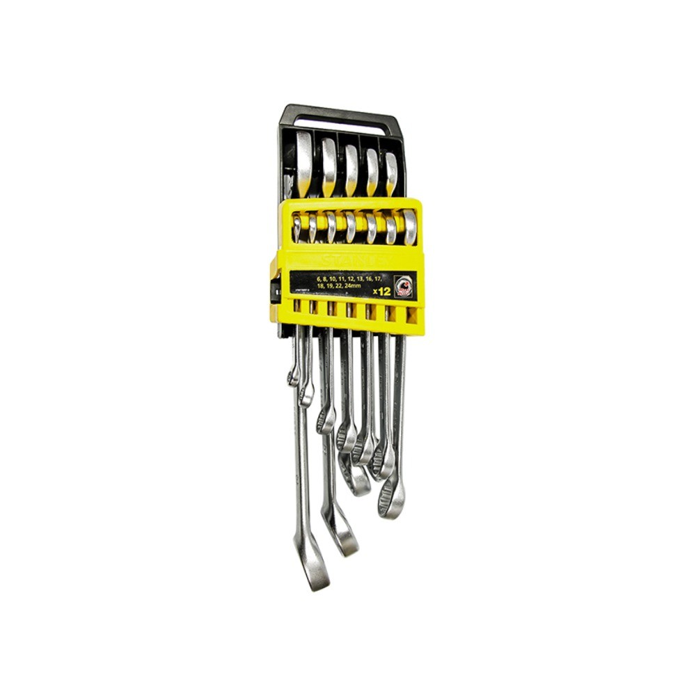 ชุดประแจแหวนข้างปากตายข้าง CWB STANLEY STMT78097 8 แบบแขวน  12 ชิ้น 