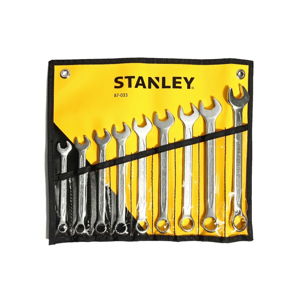 ประแจแหวนข้าง ปากตายข้าง STANLEY 87 033 1  9 ชิ้น 