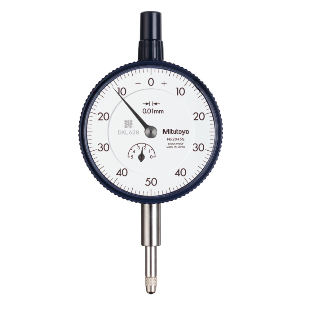 ไดอัลเกจ ขนาด 0 5มิล ความละเอียด 0 01มิล รุ่น 2045A และ 2045AB MITUTOYO Dial gauge Range 0 5mm  Graduation 0 01mm  No  2045A and 2045AB 2045A