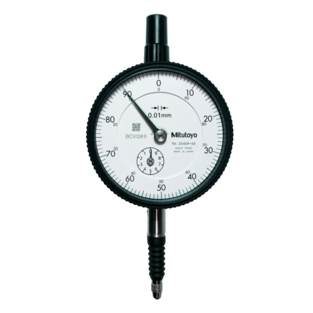 ไดอัลเกจกันน้ำ ขนาด 0 10มิล ความละเอียด 0 01มิล รุ่น 2046A 60 และ 2046AB 60 MITUTOYO Dial gauge Waterproof type Range 0 10mm  Graduation 0 01mm  No  2046A 60 and 2046AB 60 2046A 60