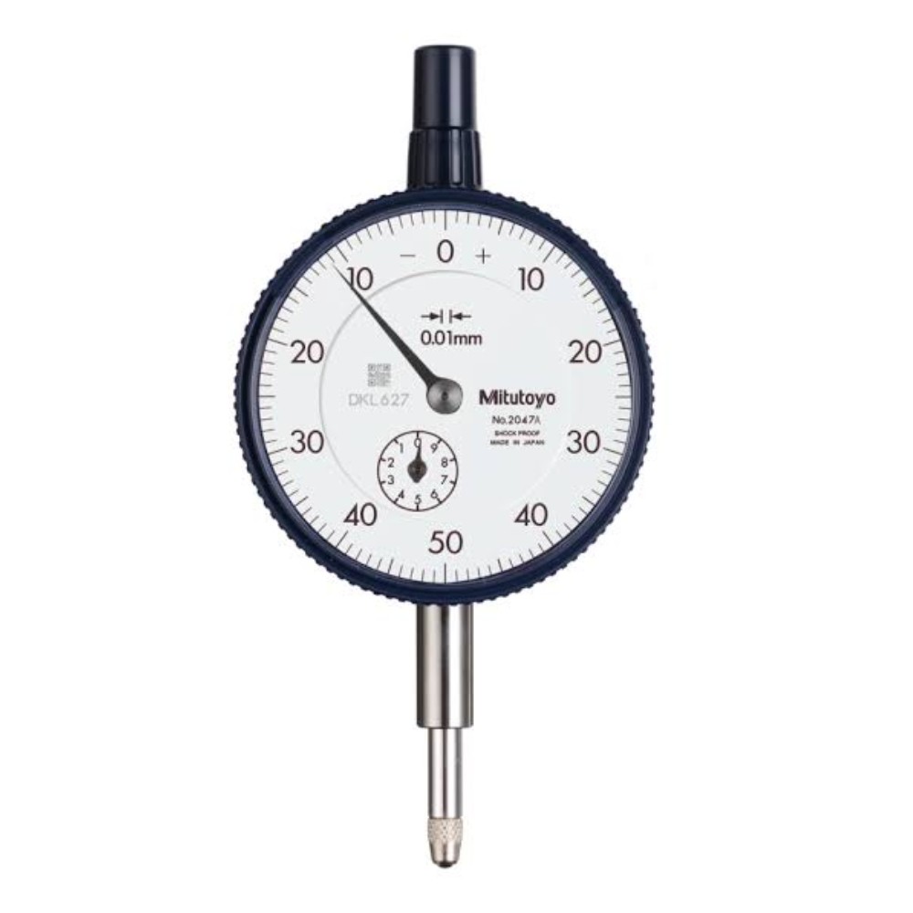 ไดอัลเกจ ขนาด 0 10มิล ความละเอียด 0 01มิล รุ่น 2047A และ 2047AB MITUTOYO Dial gauge Range 0 10mm  Graduation 0 01mm  No  2047A and 2047AB 2047A
