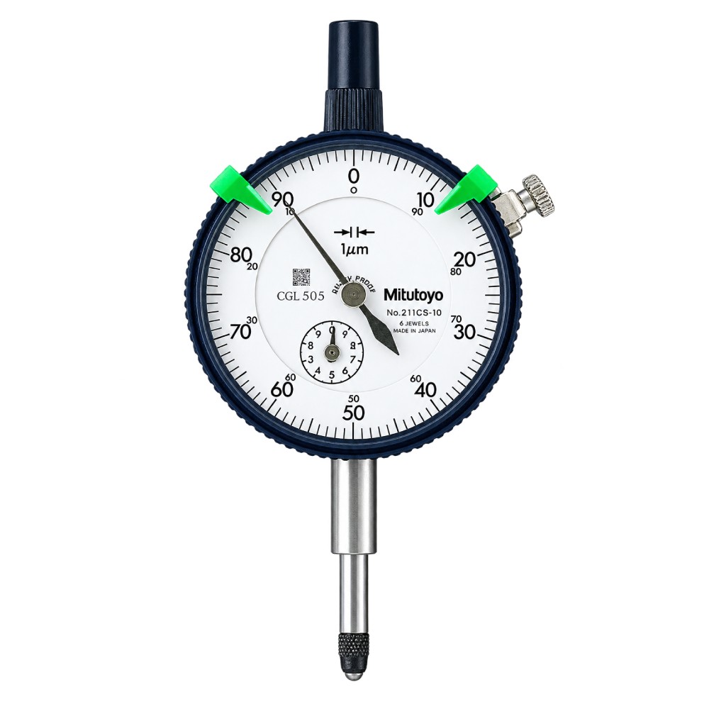 ไดอัลเกจ ขนาด 0 1มิล ความละเอียด 0 001มิล รุ่น 2110S 10 และ 2110SB 10 MITUTOYO Dial gauge Range 0 1mm  Graduation 0 001mm  No  2110S 10 and 2110SB 10 2110SB 10