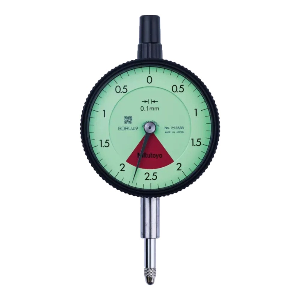 ไดอัลเกจ ขนาด 0 4มิล ความละเอียด 0 1มิล รุ่น 2928A และ 2928AB MITUTOYO Dial gauge Range 0 4mm  Graduation 0 1mm  No  2928A and 2928AB 2928A