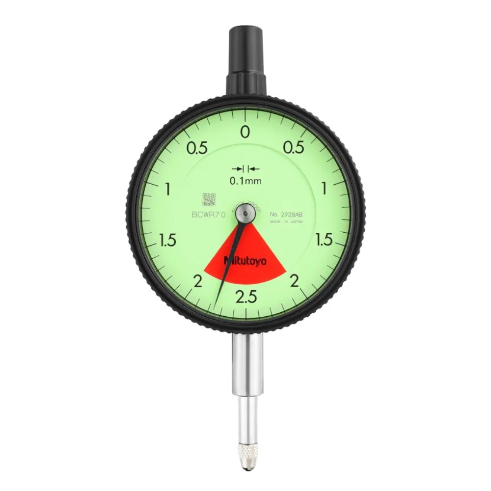ไดอัลเกจ ขนาด 0 4มิล ความละเอียด 0 1มิล รุ่น 2928A และ 2928AB MITUTOYO Dial gauge Range 0 4mm  Graduation 0 1mm  No  2928A and 2928AB 2928AB