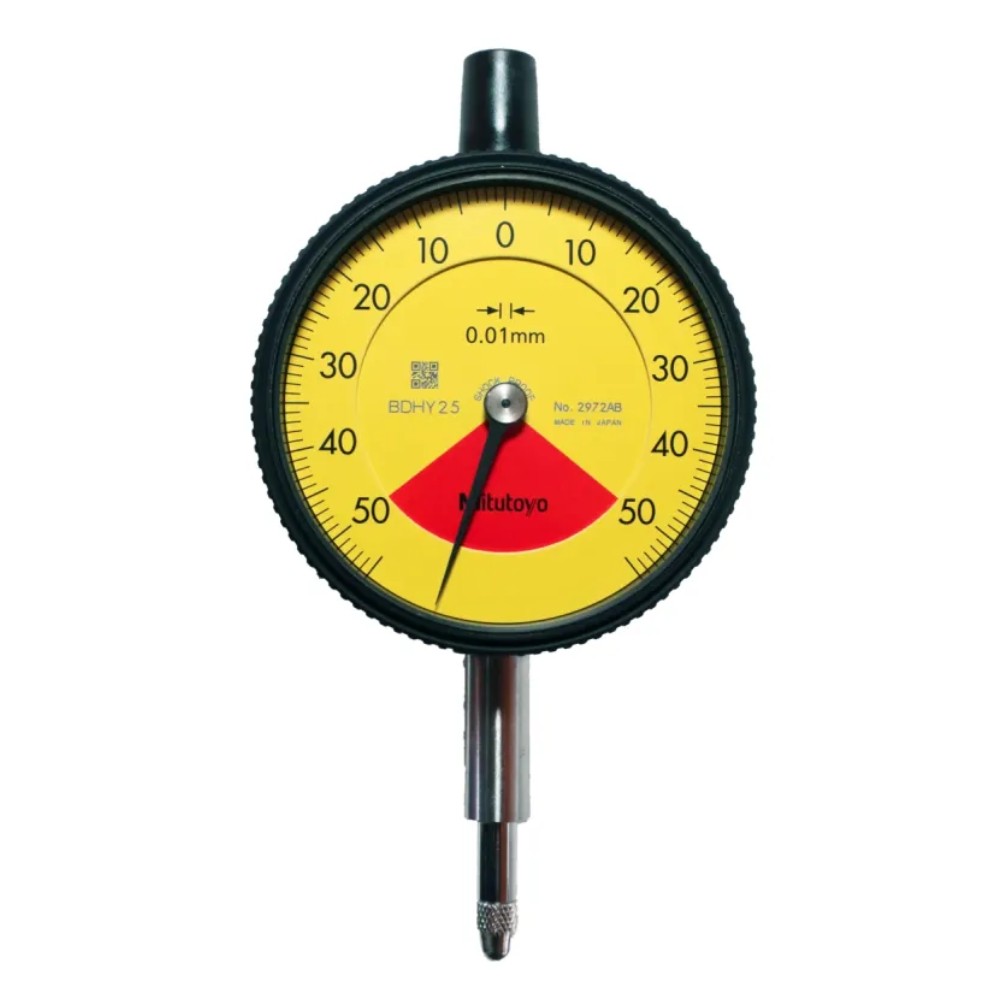 ไดอัลเกจ ขนาด 0 1มิล ความละเอียด 0 01มิล MITUTOYO Dial gauge Range 0 1mm  Graduation 0 01mm  No  2972AB 2972AB