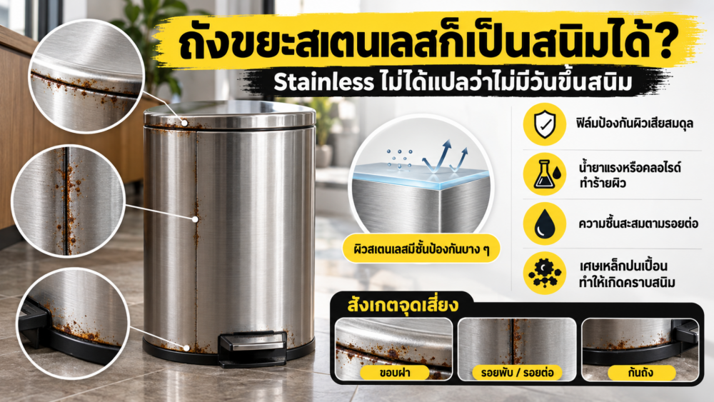 ถังขยะสแตนเลสก็เป็นสนิมได้ ทำไมคำว่า Stainless ไม่ได้แปลว่าไม่มีวันขึ้นสนิม