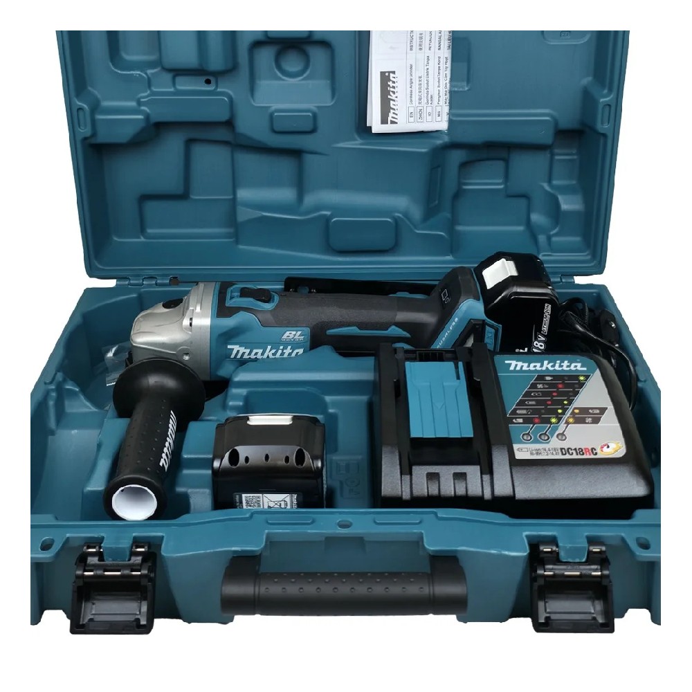 เครื่องเจียรไร้สาย MAKITA DGA404RTE 18V ขนาด 4 นิ้ว พร้อมแบตเตอรี่   แท่นชาร์จ