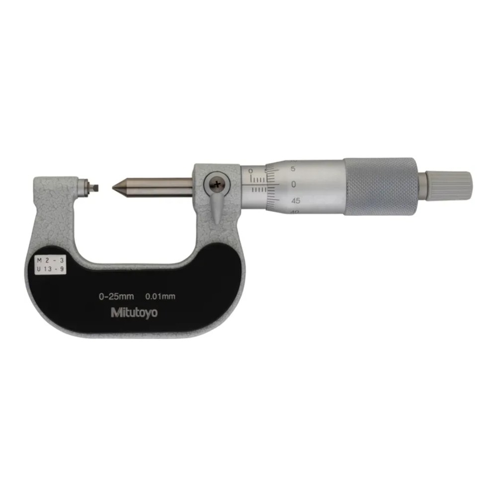 ไมโครมิเตอร์วัดเกลียวสกรู MITUTOYO Screw Thread Micrometer  Series 125  125 104 ยาว 0 25 มิล  เกลียว 2 3mm 13 9TPI 