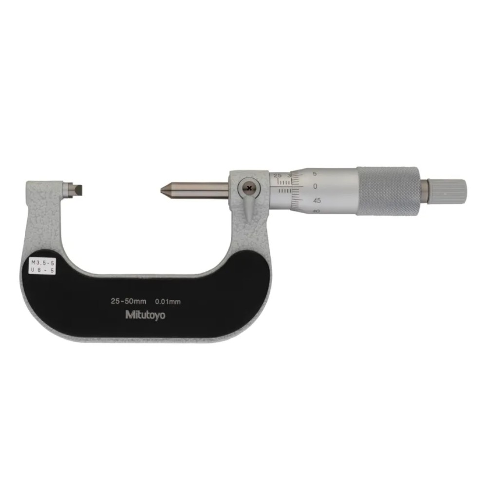 ไมโครมิเตอร์วัดเกลียวสกรู MITUTOYO Screw Thread Micrometer  Series 125  125 110 ยาว 25 50 มิล  เกลียว 3 5 5mm 8 5TPI 