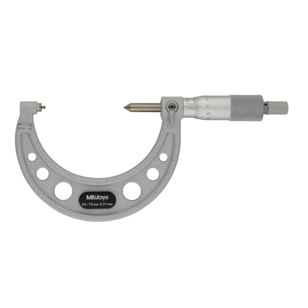 ไมโครมิเตอร์วัดเกลียวสกรู MITUTOYO Screw Thread Micrometer  Series 125  125 112 ยาว 50 75 มิล  เกลียว 1 1 75mm 24 14TPI 