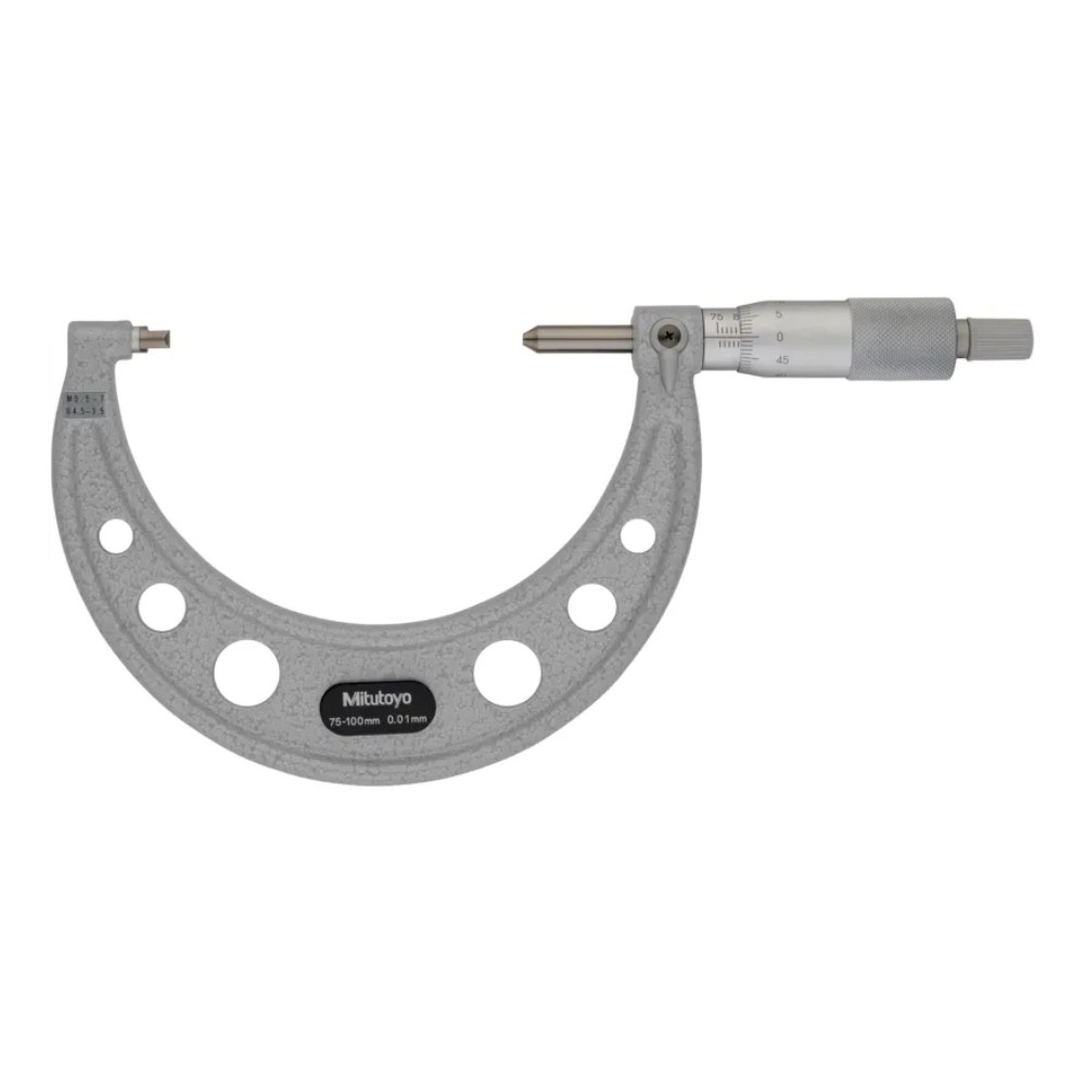 ไมโครมิเตอร์วัดเกลียวสกรู MITUTOYO Screw Thread Micrometer  Series 125  125 120 ยาว 75 100 มิล  เกลียว 5 5 7mm 4 5 3 5TPI 