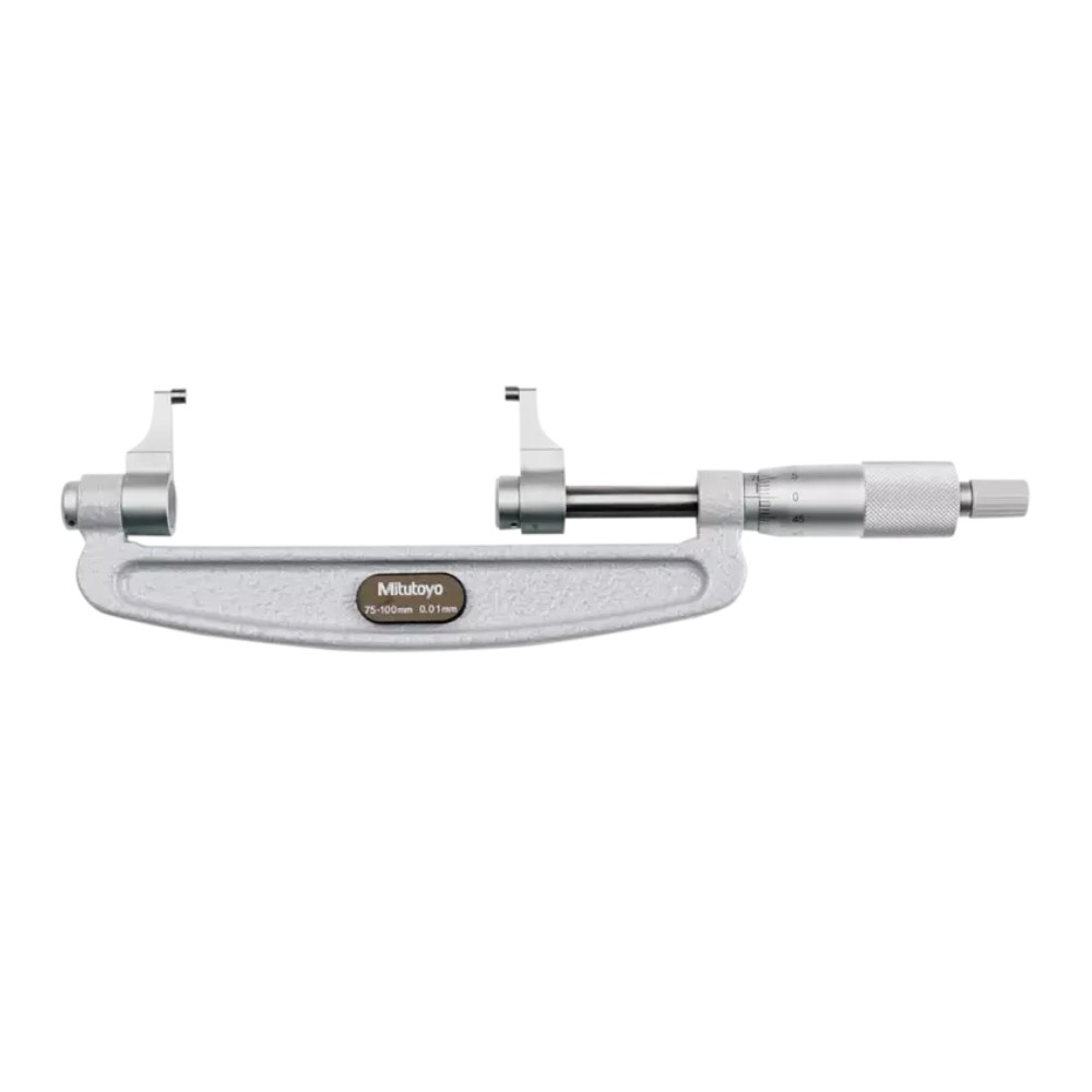 ไมโครมิเตอร์ปลายสัมผัสแบบคาลิเปอร์ MITUTOYO Caliper Type Micrometer  Series 143  143 104 ยาว 75 100 มิล