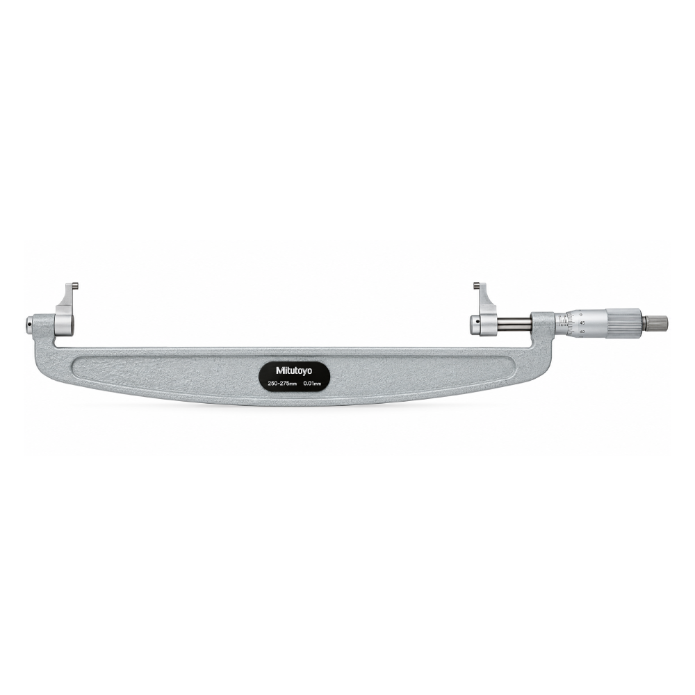 ไมโครมิเตอร์ปลายสัมผัสแบบคาลิเปอร์ MITUTOYO Caliper Type Micrometer  Series 143  143 111 ยาว 250 275 มิล