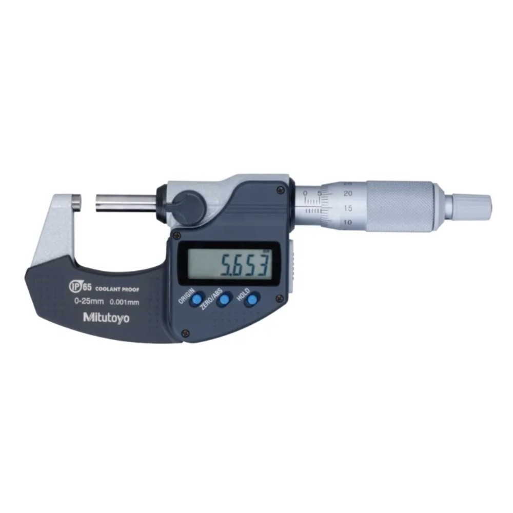 ดิจิตอลไมโครมิเตอร์หน่วยมิลพร้อมช่องเสียบสัญญาณ MITUTOYO Coolant Proof Micrometers Ratchet Stop Type with SPC Output 293 230 30