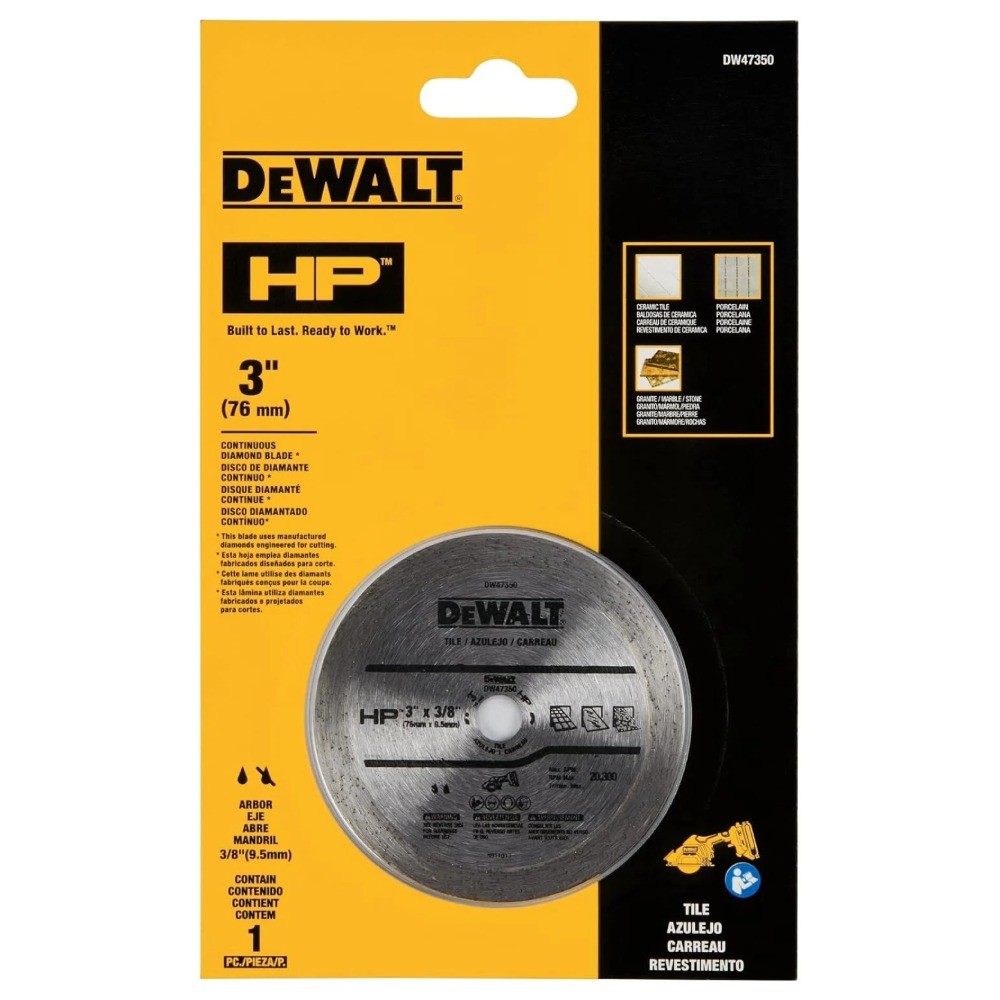 ใบตัด DEWALT DW47350 ขนาด 3 นิ้ว เหมาะสำหรับตัดกระเบื้อง