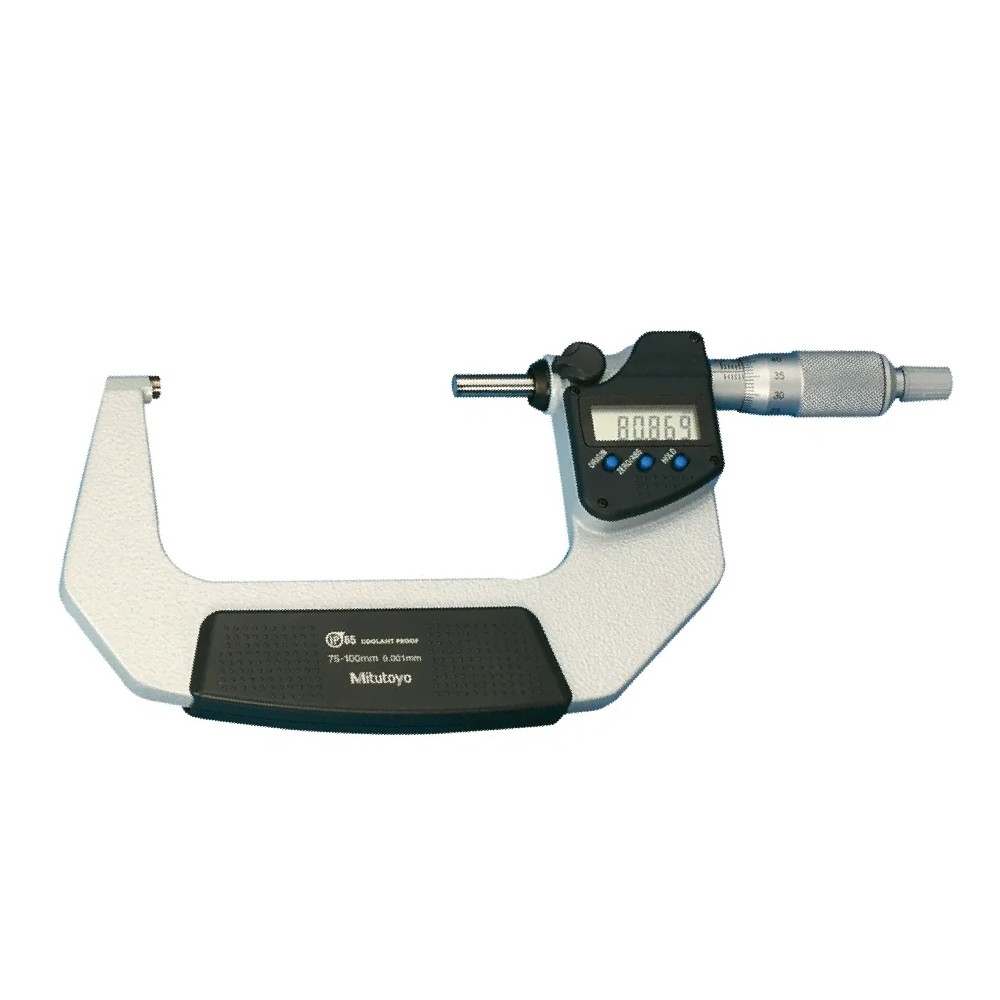 ดิจิตอลไมโครมิเตอร์หน่วยมิลพร้อมช่องเสียบสัญญาณ MITUTOYO Coolant Proof Micrometers Ratchet Stop Type with SPC Output 293 233 30