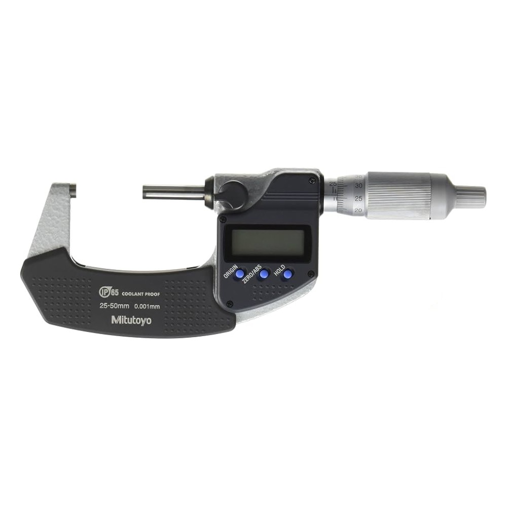 ดิจิตอลไมโครมิเตอร์  เฉพาะรุ่นไม่สามารถส่งข้อมูลเข้า PC  MITUTOYO Coolant Proof Micrometers with Ratchet Thimble  Without SPC Output   Series 293  293 245 30 ยาว 25 50 มิล