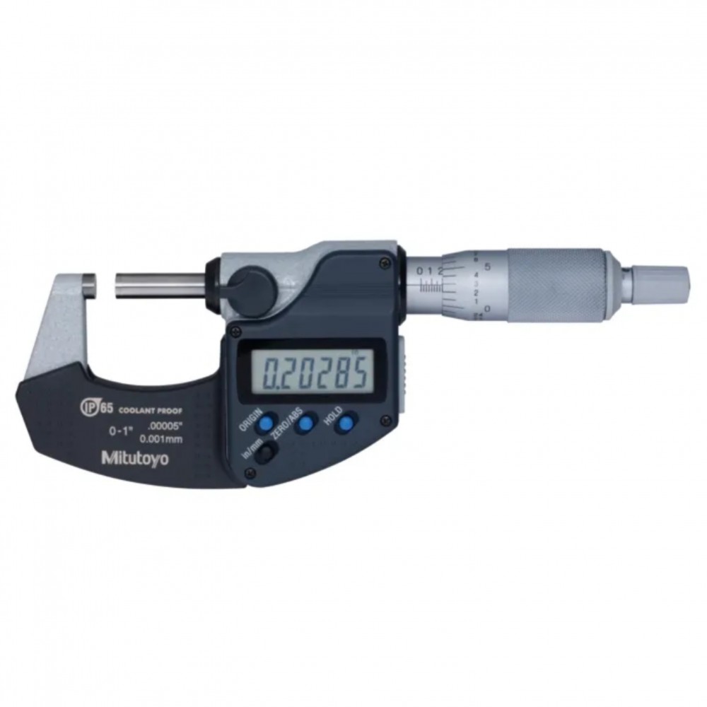 ดิจิตอลไมโครมิเตอร์หน่วยมิลและนิ้วพร้อมช่องเสียบสัญญาณ MITUTOYO Coolant Proof Micrometers Ratchet Stop Type with SPC Output 293 330 30