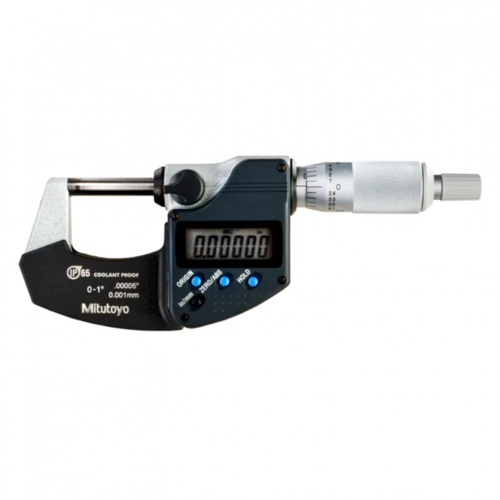 ดิจิตอลไมโครมิเตอร์หน่วยมิลและนิ้ว MITUTOYO Coolant Proof Micrometers Ratchet Stop Type 293 340 30