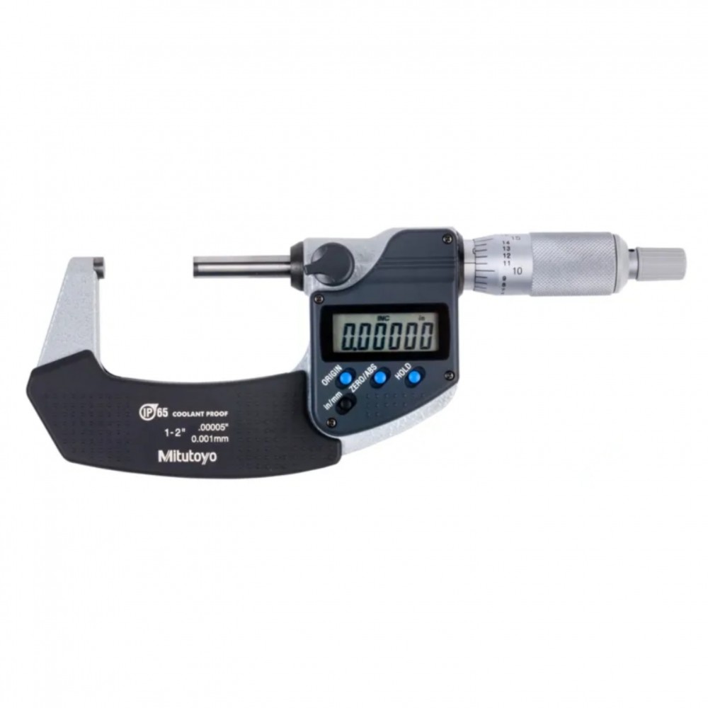 ดิจิตอลไมโครมิเตอร์หน่วยมิลและนิ้ว MITUTOYO Coolant Proof Micrometers Ratchet Stop Type 293 341 30