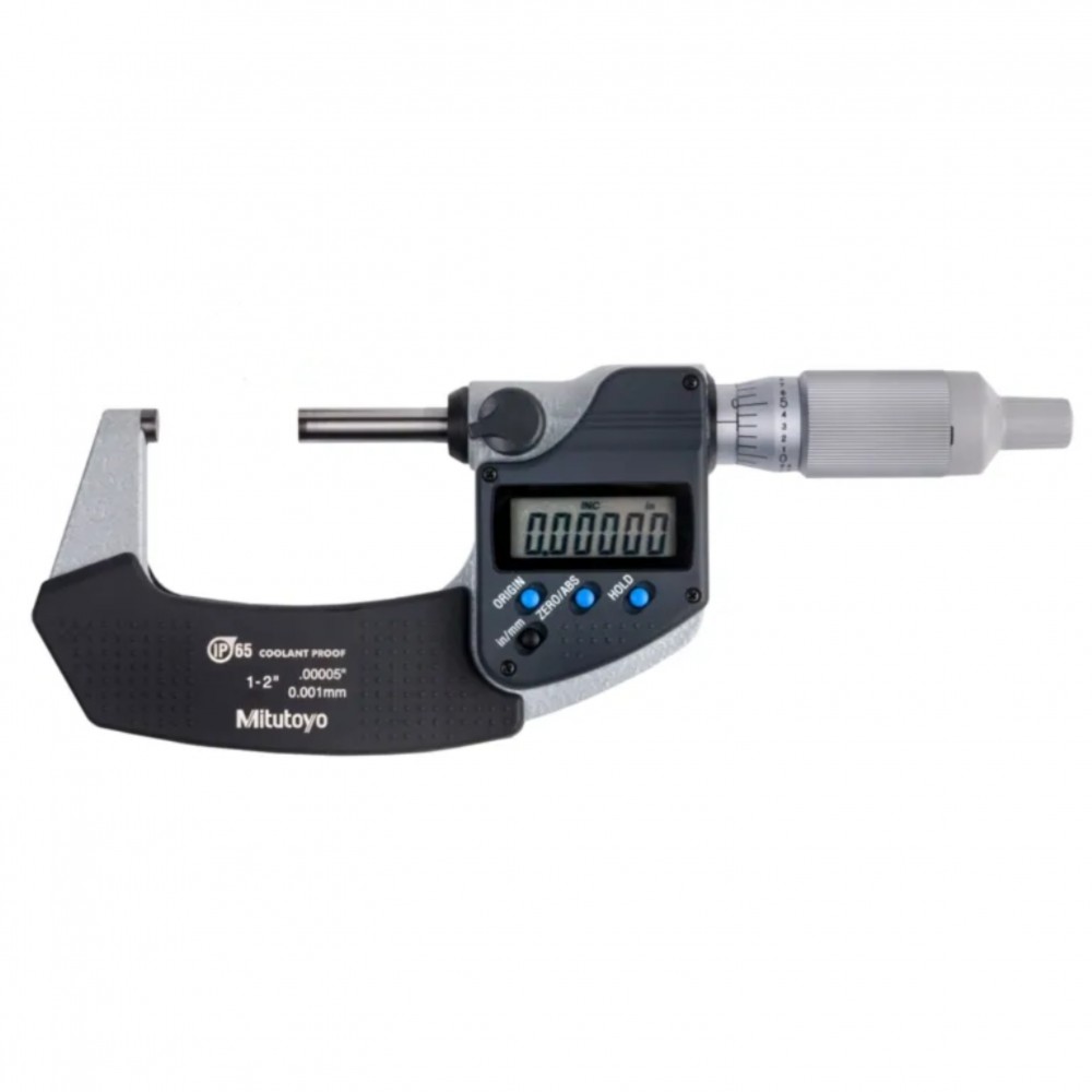 ดิจิตอลไมโครมิเตอร์  เฉพาะรุ่นไม่สามารถส่งข้อมูลเข้า PC  MITUTOYO Coolant Proof Micrometers with Ratchet Thimble  Without SPC Output   Series 293  293 345 30 ยาว 1 2  25 50มิล