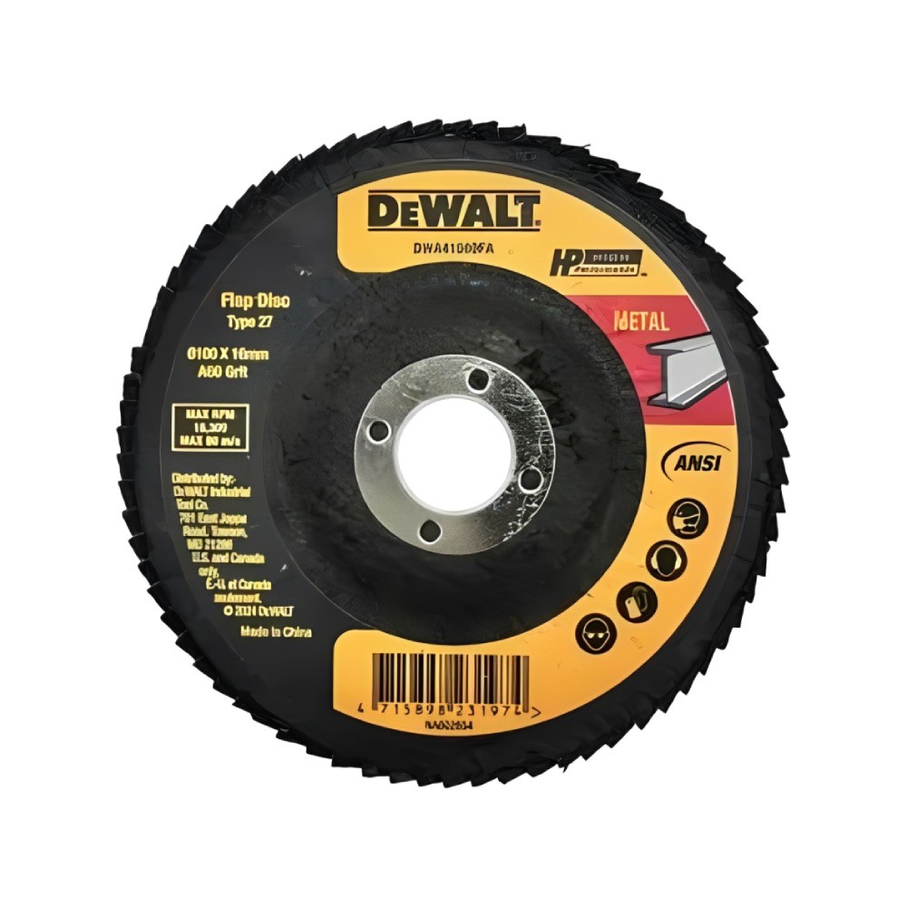 จานทรายเรียงซ้อนหลังแข็ง DEWALT DWA41660FA ขนาด 100x16 60 กรัม