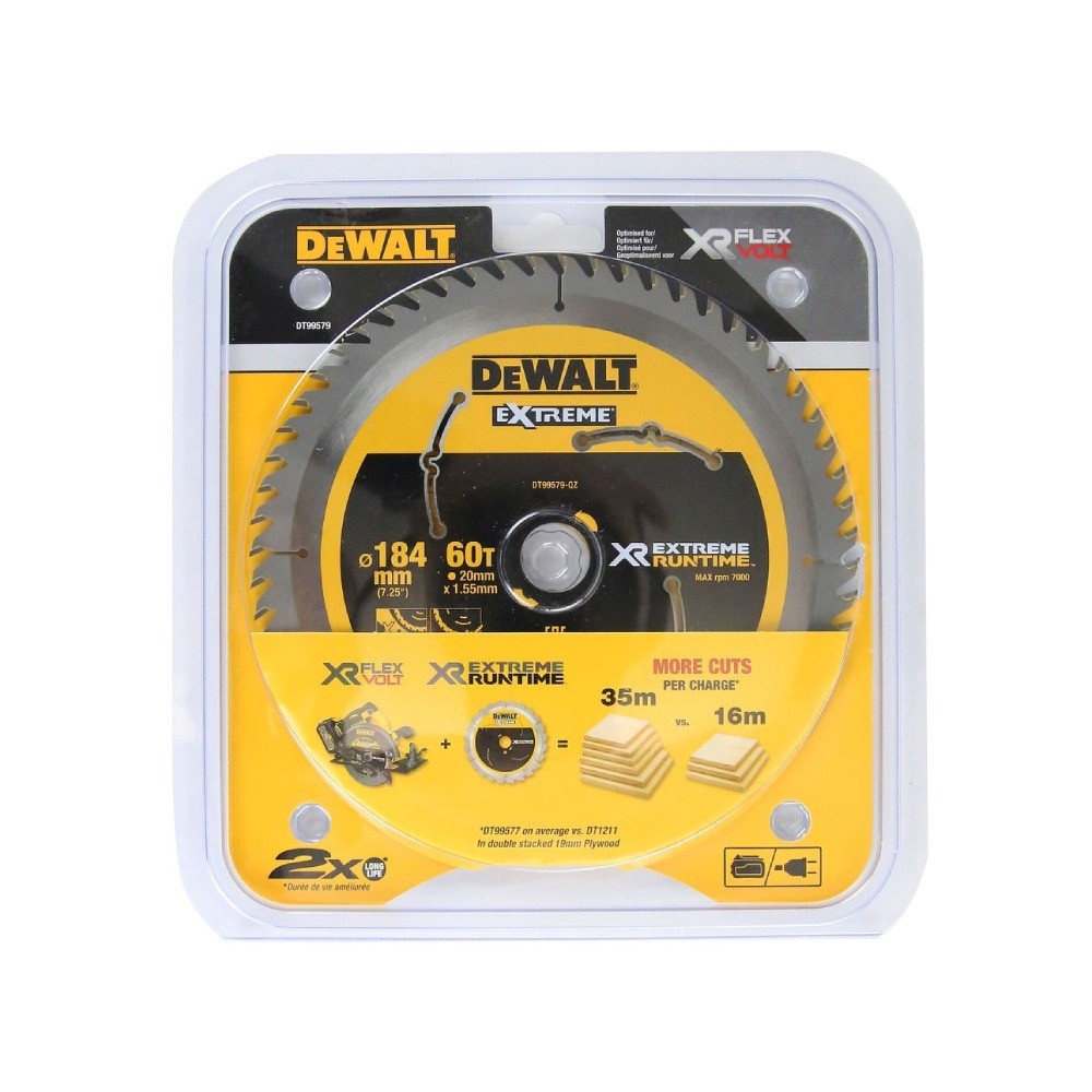 ใบตัด Circular saw DEWALT DT99579 QZ ขนาด 184 มม   60 ฟัน