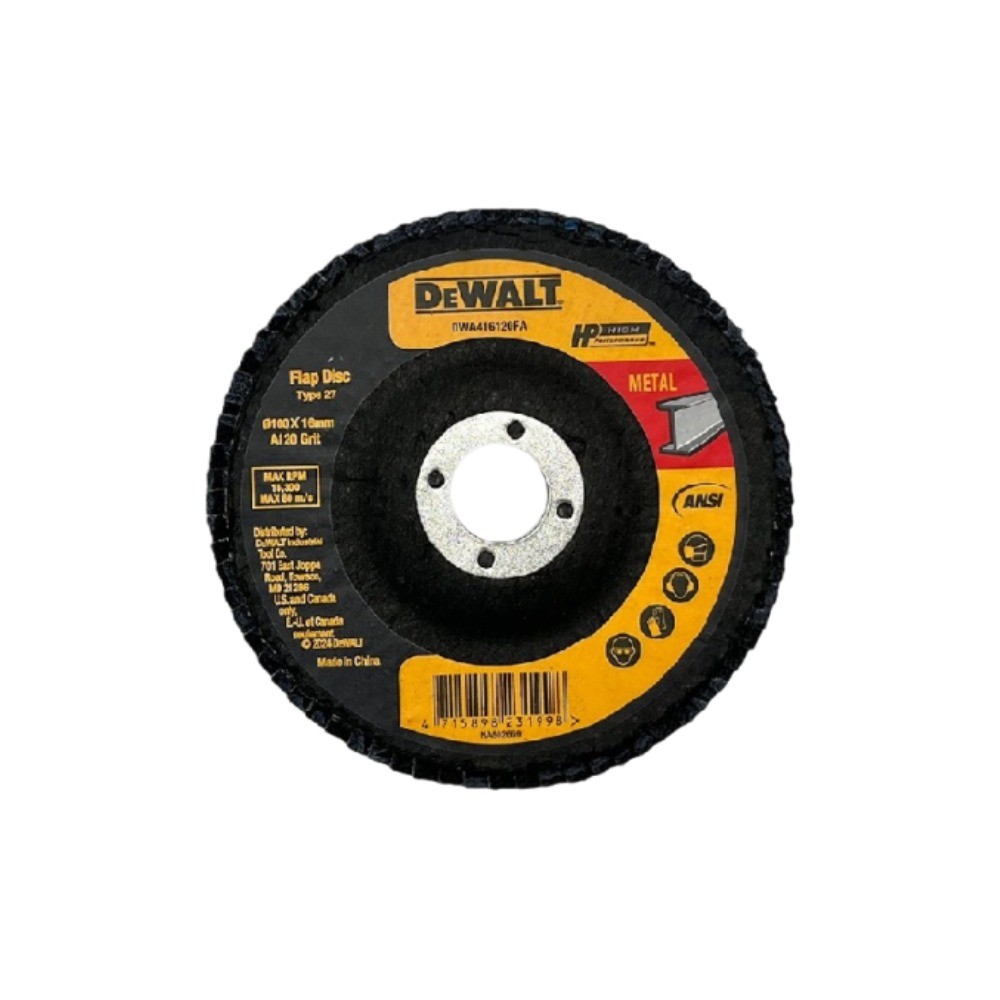 จานทรายเรียงซ้อนหลังแข็ง DEWALT DWA416120FA ขนาด 100x16 120 กรัม