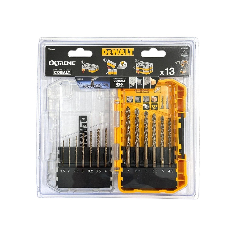 ชุดดอกสว่าน Cobalt DEWALT DT4968 QZ  13 ชิ้น 
