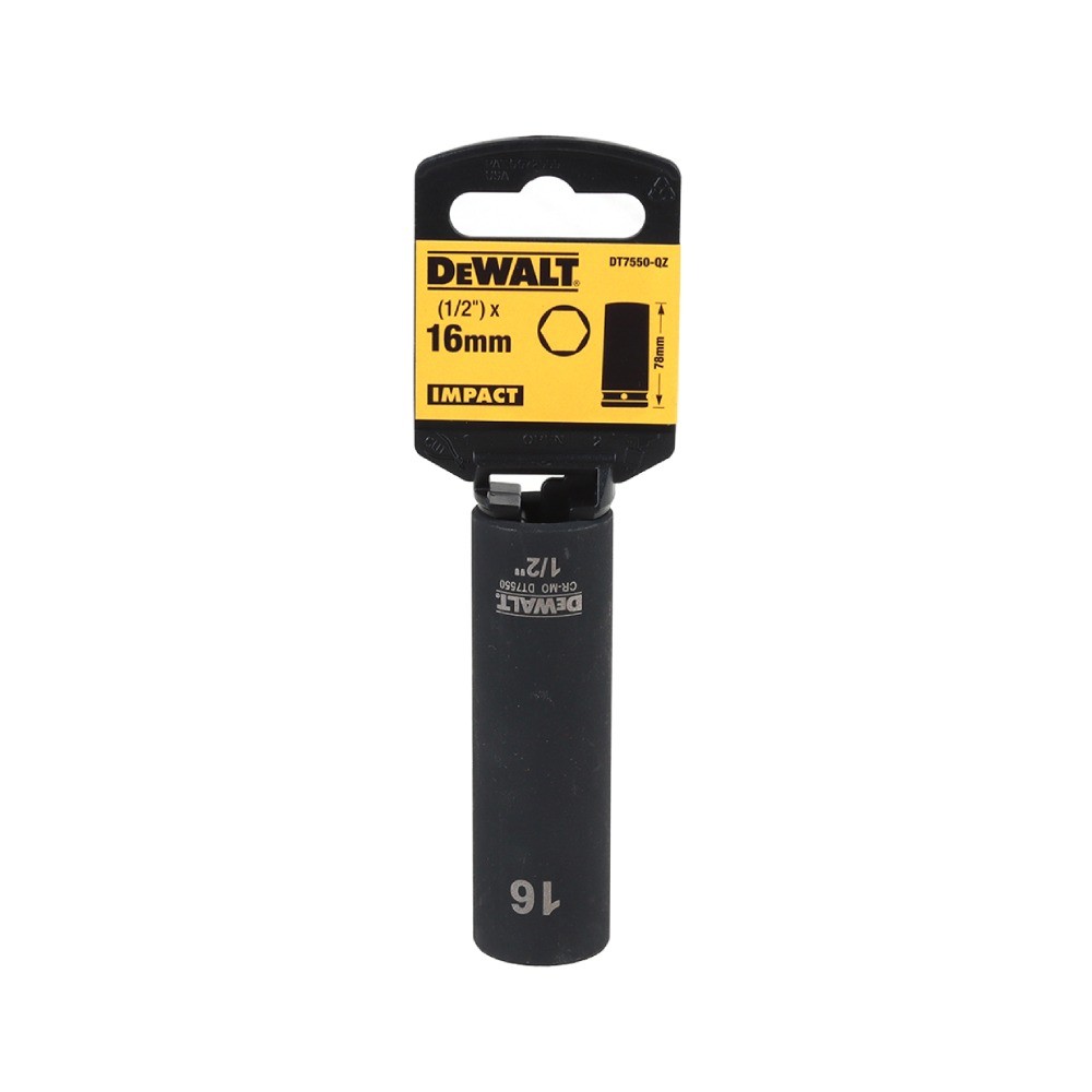 ลูกบ็อกซ์ 1 2 นิ้ว deep DEWALT DT7550 QZ 16 มม 