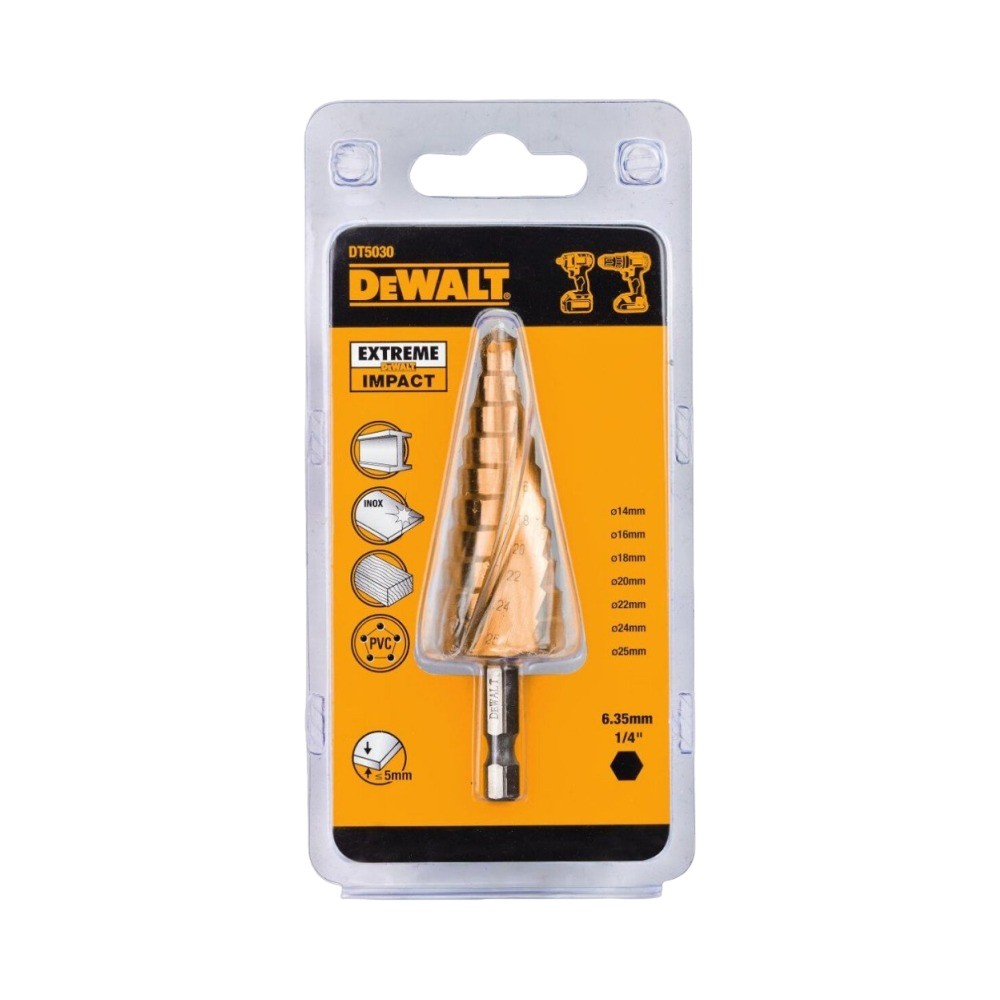 ดอกสเต็ปทรงเจดีย์ ก้านหกเหลี่ยม DEWALT DT5026 QZ