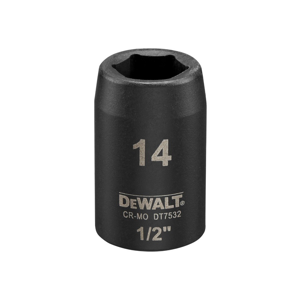 ลูกบ๊อกซ์เดี่ยว DEWALT DT7532 QZ แบบสั้นขนาด 1 2นิ้ว14 มม 