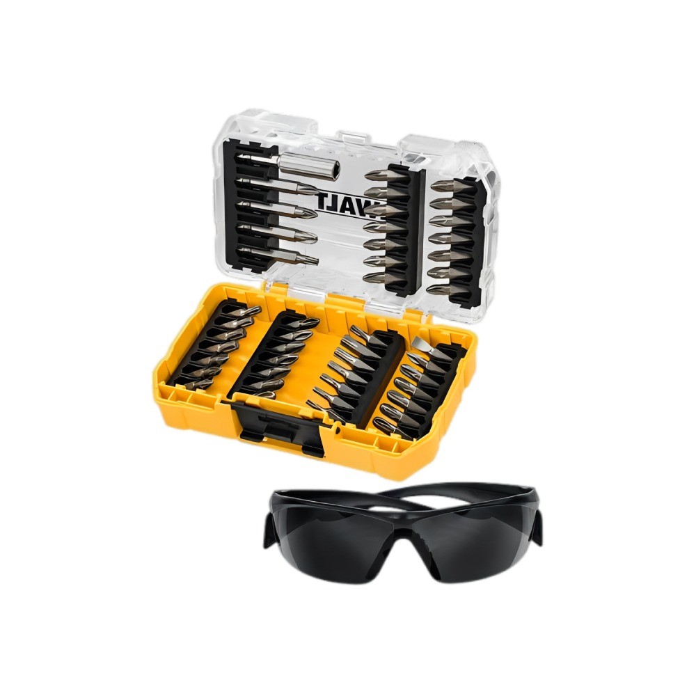 ชุดดอกไขควง   แว่นเซฟตี้ DEWALT DT70703 QZ  47 ชิ้น 