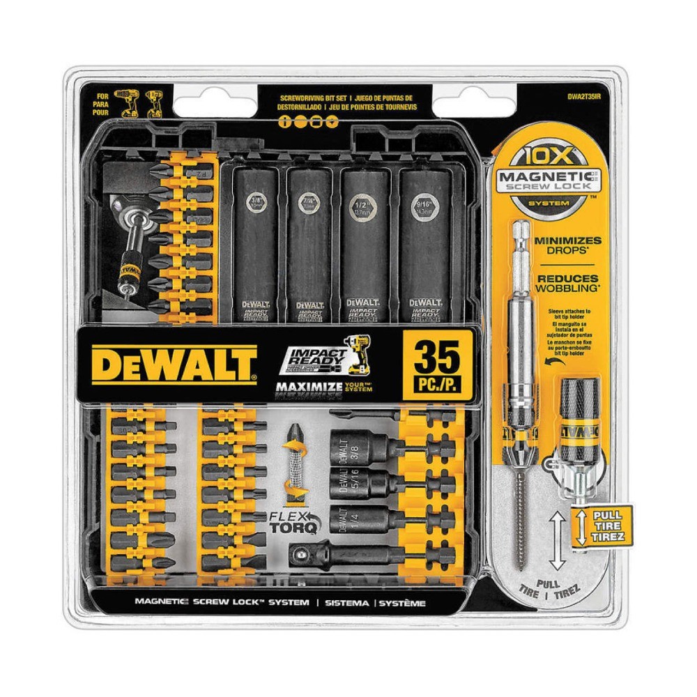 ชุดดอกไขควง DEWALT DWA2T35IR พร้อมลูกบ๊อกซ์ แพ็ค  35 ชิ้น 