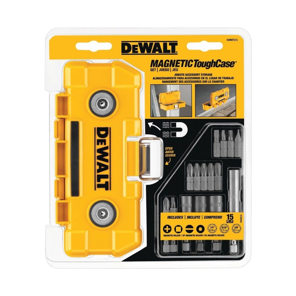ชุดดอกไขควง Magnetic ToughCase DEWALT DWMTC15  15 ชิ้น 