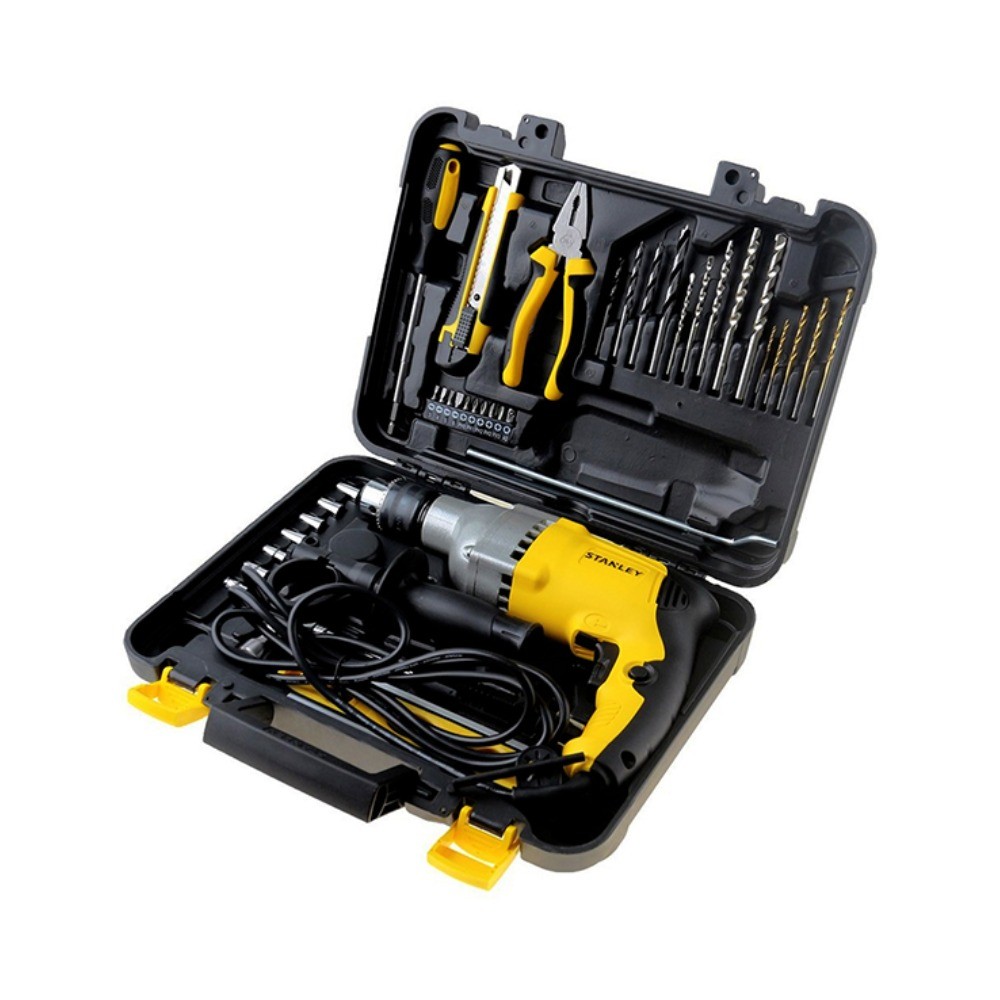 ชุดสว่านกระแทก STANLEY STDH7213V B1 ขนาด 13 มม   800 วัตต์ ดอกสว่าน กล่อง