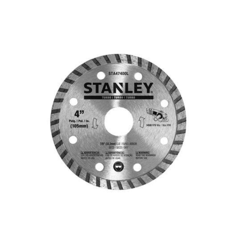 ใบเพชรตัดปูน STANLEY STA47400L ขนาด 4 นิ้ว x 0 080 x 7 มม  x 20 มม  Turbo