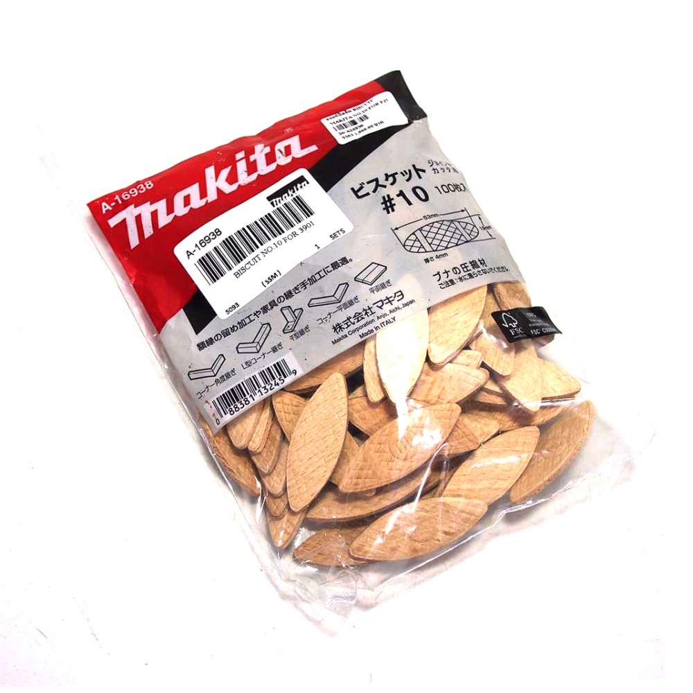 บิสกิตไม้ MAKITA BISCUIT NO.10 A16938 (100 ตัว) wood biscuit ลดราคา