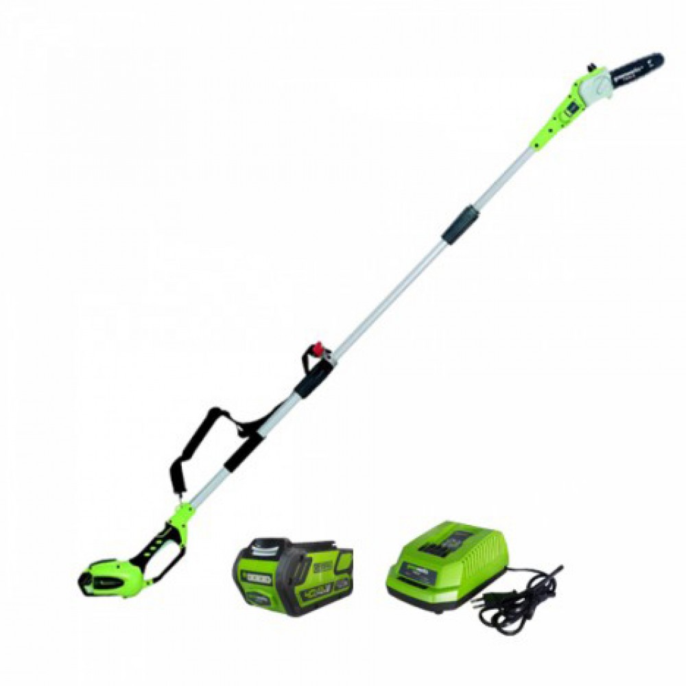 เลื่อยโซ่แบบก้านยาว แบตเตอรี่ GREENWORKS (USA) พร้อมแบตเตอรี่ 4 Ah 40V