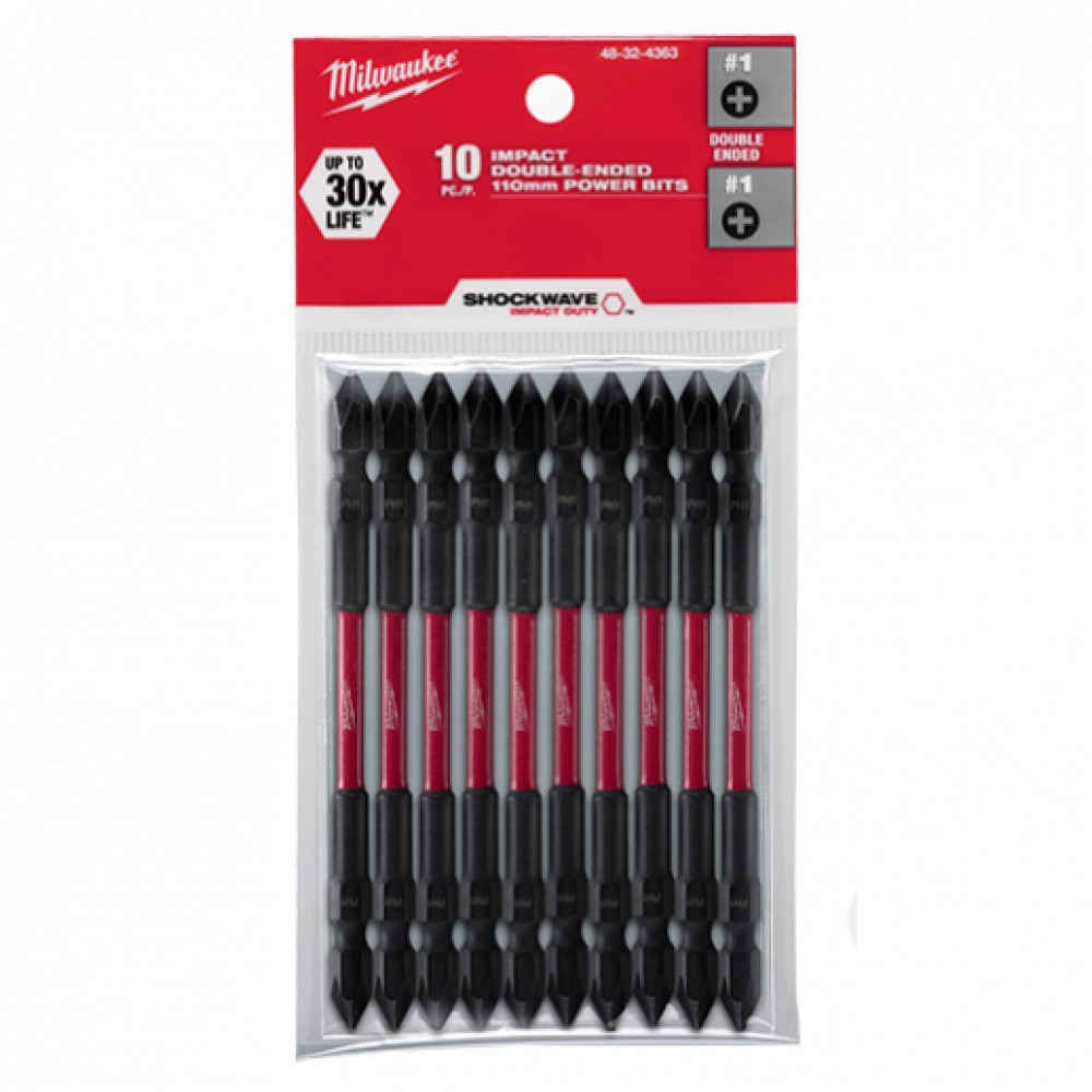 ดอกไขควง PH1 Milwaukee Double Ended Screw Driver Bit 48324363 ยาว 110