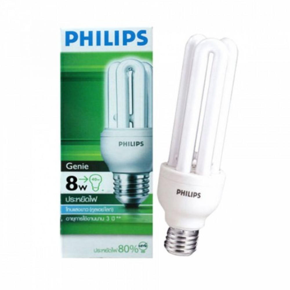 หลอดตะเกียบ 3 U PHILIPS รุ่น Genie E27 14w DL/WW ลดราคา | IToolmart