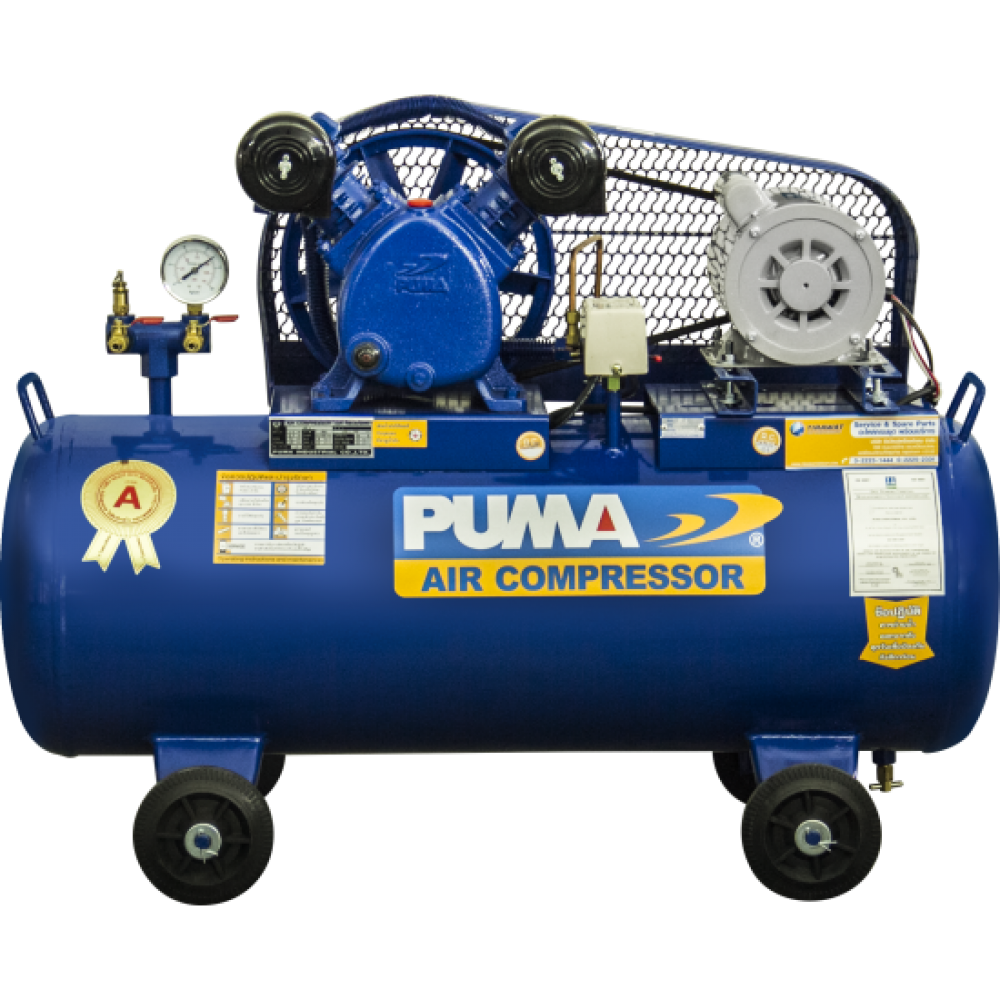 ปั๊มลม PUMA PP2P-PPM220V มอเตอร์ PUMA 1/2 HP 220V. ถัง 92 ลิตร 2 ลูกสูบ ...