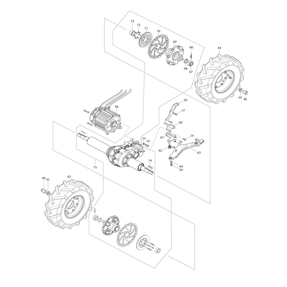 Outer lifter arm L MAKITA DCU601Z