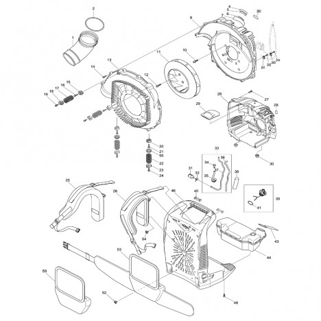CYLINDER HEAD ASSEMBLY MAKITA EB7660TH - 3
