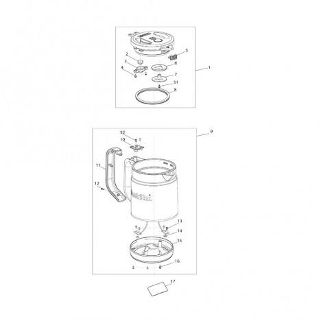 SEAL RING OF COVER MAKITA KT001GZ01