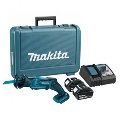เลื่อยชักไร้สาย MAKITA DJR183RFE 18V. เปลี่ยนใบไม่ใช้เครื่องมือ พร้อมแบต 3.0Ah x2 + แท่นชาร์จเร็ว